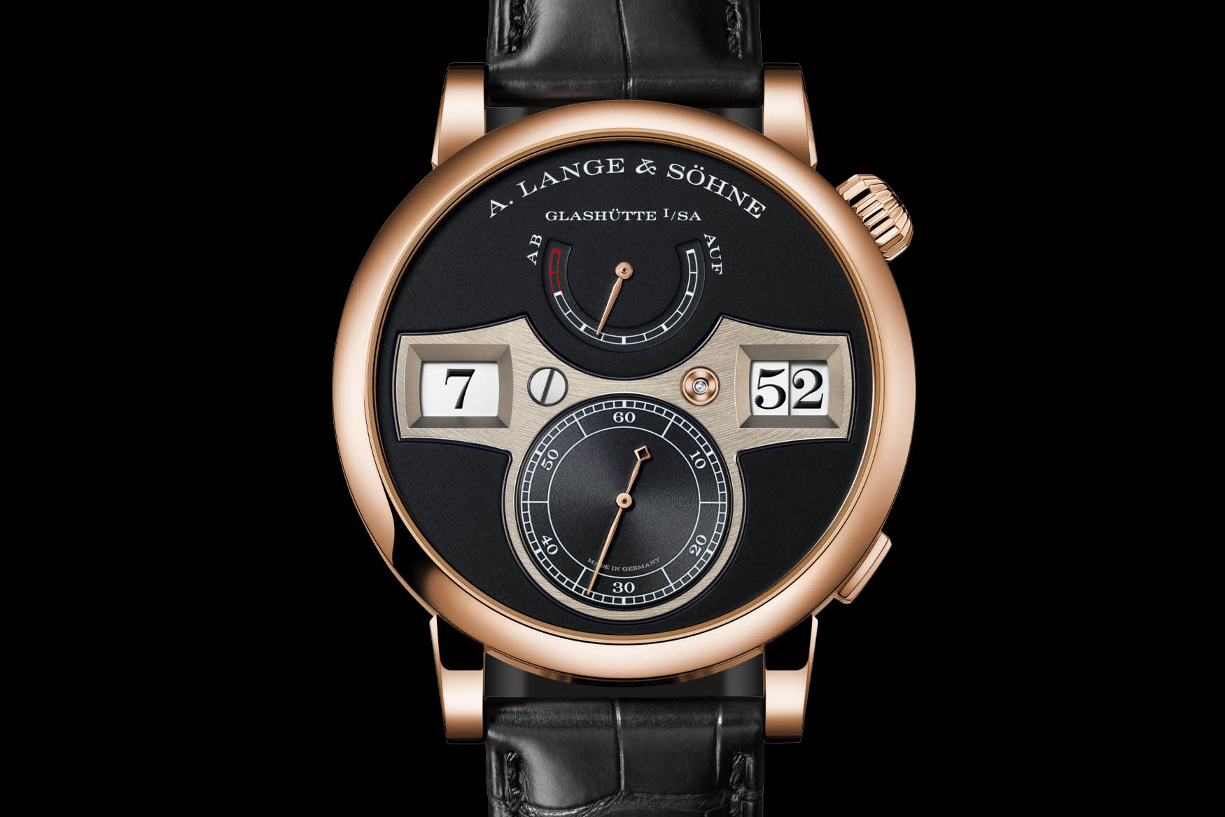 A Lange und Sohne Zeitwerk Rose Gold