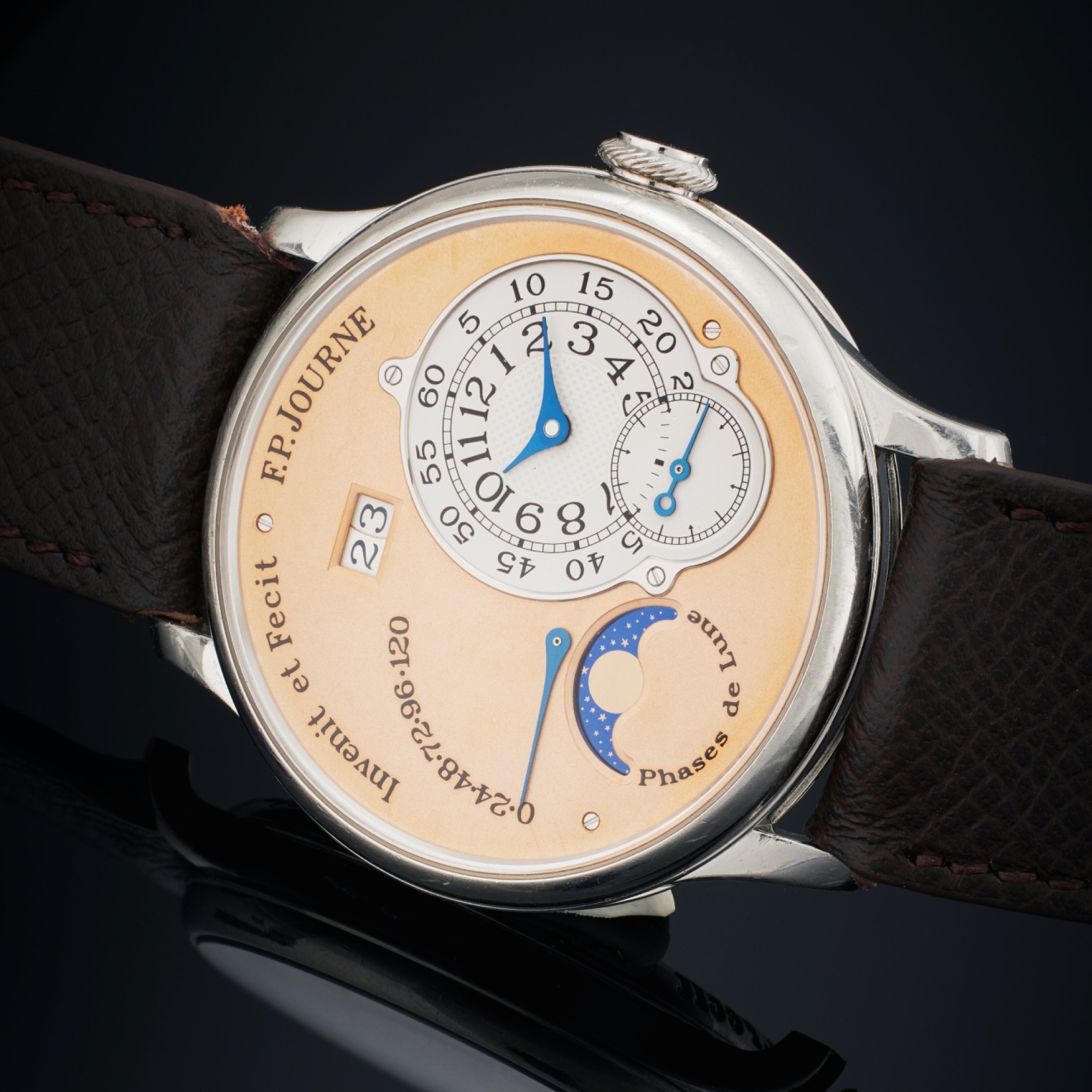 fp journe octa automatique lune platinum brass movement 2