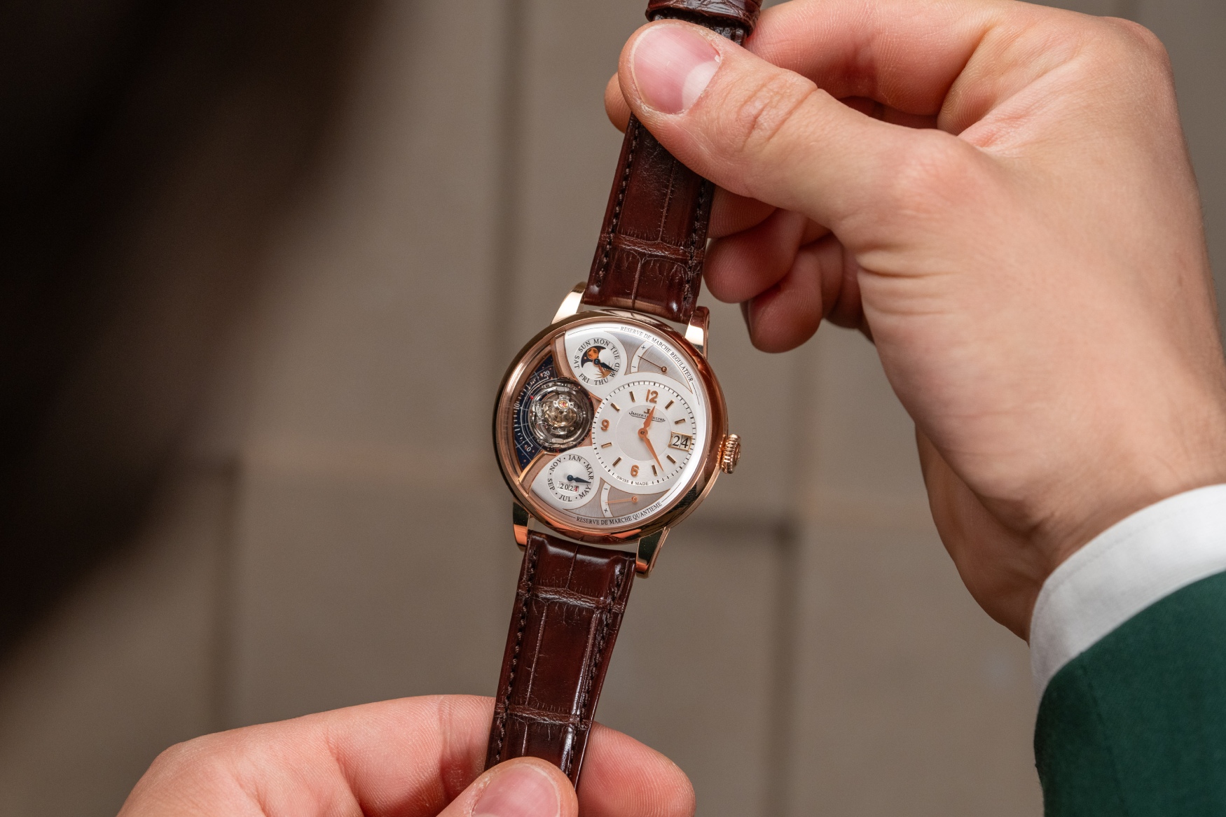 jaeger lecoultre duometre heliotourbillon strap
