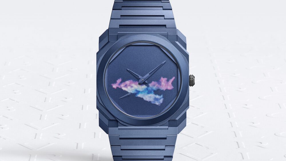 French artist Laurent Grasso brings his aura to a midnight blue limited edition Bulgari Octo Finissimo