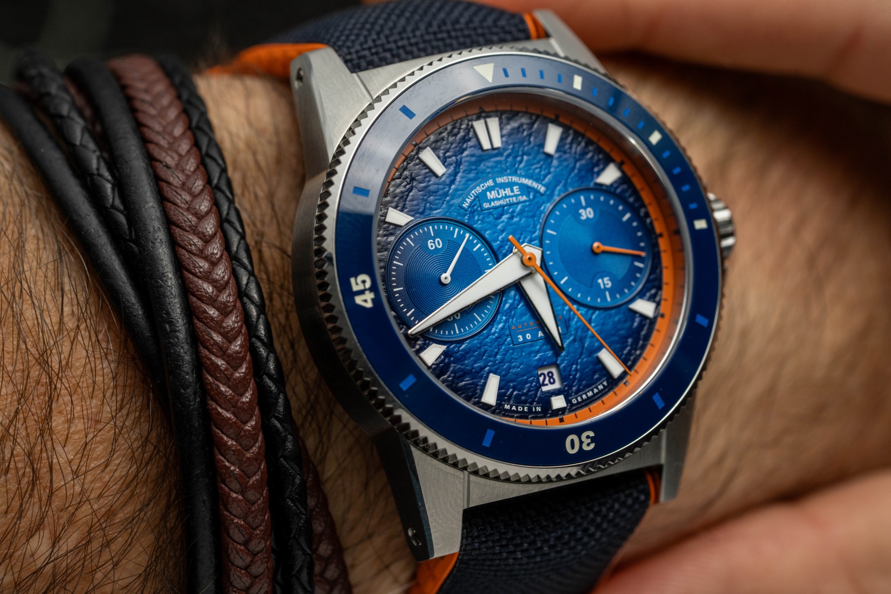 Mühle Glashütte Sportivo Active Chronograph on wrist