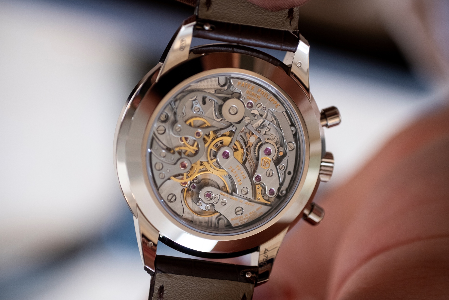 patek philippe chronograph movement caseback